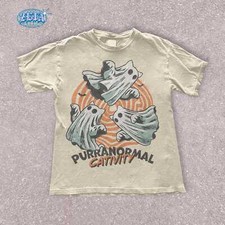 Purranormal Cativity Ghost Cat T-Shirt  Funny Halloween Tee Spoky Season Gift