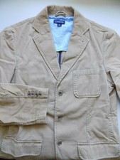 LANDS' END Blazer 38 M / T RARE Brown Corduroy Mens Casual Classic Jacket 3btn