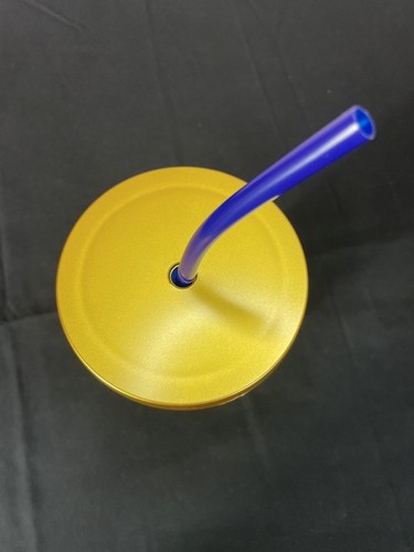 Walt Disney World Parks 50th Anniversary Gold And Blue Tumbler With Straw NEW - Picture 6 of 11