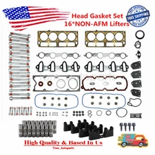 For GM Chevy 5.3 NON-AFM Lifters Kit Head Gasket Set,Head Bolts Lifters & Guides