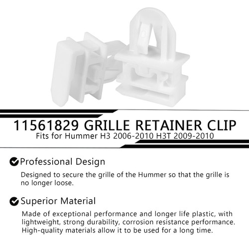 11561829 Grille Retainer Clip Accessories for Hummer H3 2006-2010 H3T 2009-2010 - Picture 3 of 14