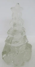 Clear Glass 6" Christmas Tree Votive Holder.