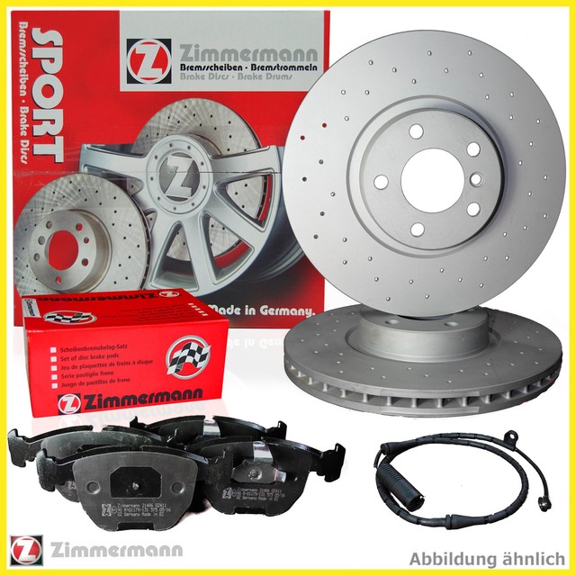 Bmw E46 3i 325i 325x 328i Zimmermann Bremsen Kit Gelochte Scheiben Belage Ebay