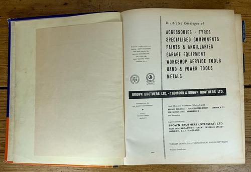 Brown Bothers - Motor - Illustrated Book / Catalogue of Car Parts - Picture 2 of 24