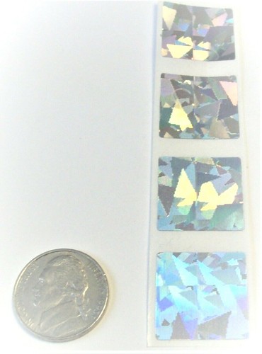 1000 Tamper Evident CI .75" Sq Product Protection Tamper Proof Hologram Stickers - Picture 4 of 6