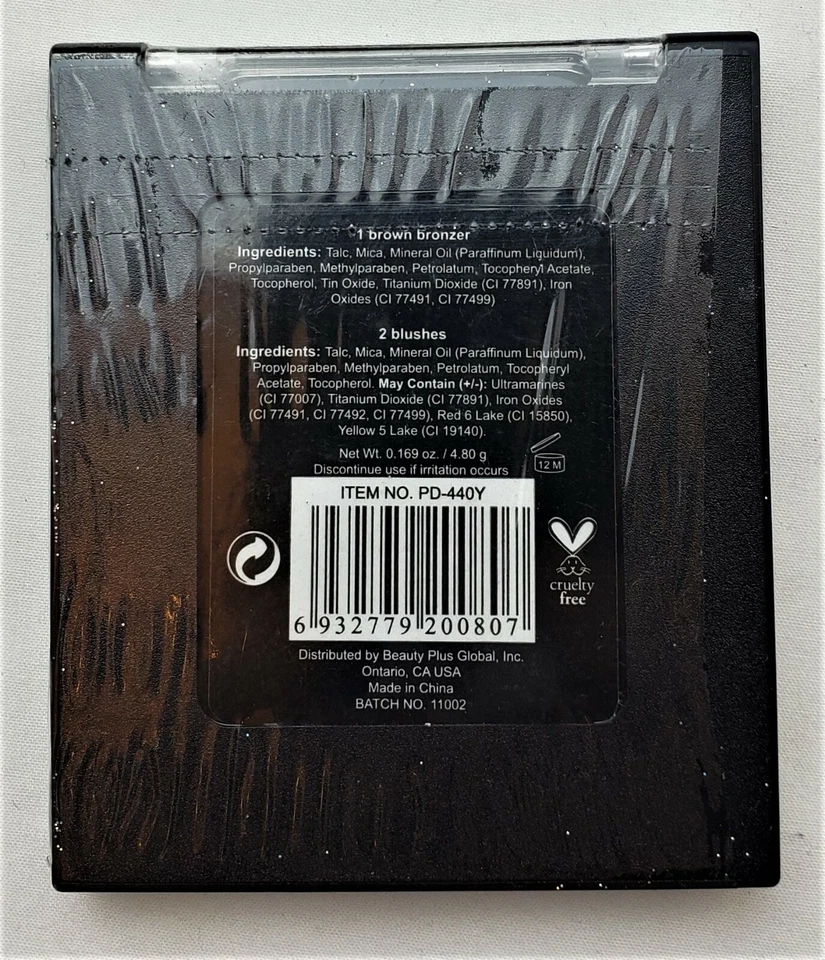 City Color Sunlight Trio Blush Highlighter & Bronzer Light Pink Quick Shipping - Image 2 of 3