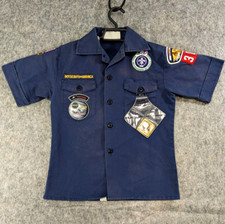 Boy Scouts Shirt Youth Small Blue Button-Up Short Sleeve Jackson Mississippi