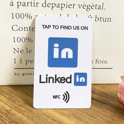 NFC Linked in Find us Visitenkarten - 1 Fingertipp zum Hinzufügen von Kunden & Kontakten Bewertung