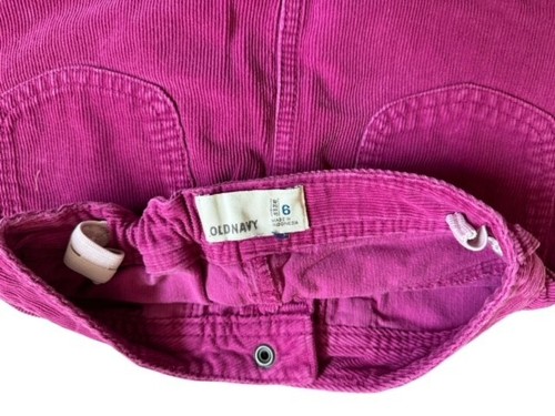 Old Navy Corduroy Girls Size 6 RASPBERRY PINK Skirt Adjustable Waist - Picture 4 of 4
