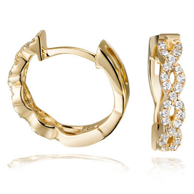 Goldmaid Creolen 585 Gelbgold 56 Brillanten zus.0,26 ct. SI/H  Echtschmuck NEU