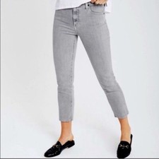 Adriano Goldschmied AG-ED Denim The Isabelle High Rise Straight Crop Jean Sz 28