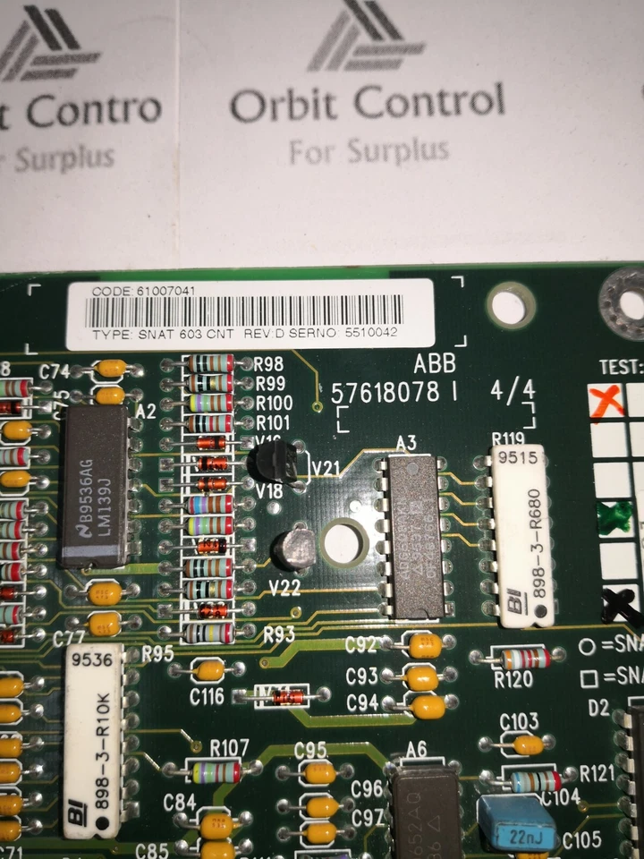 ABB SNAT 603 CNT / REV: D / SNAT603CNT / Control Board Code: 61007041 - Image 2 of 4
