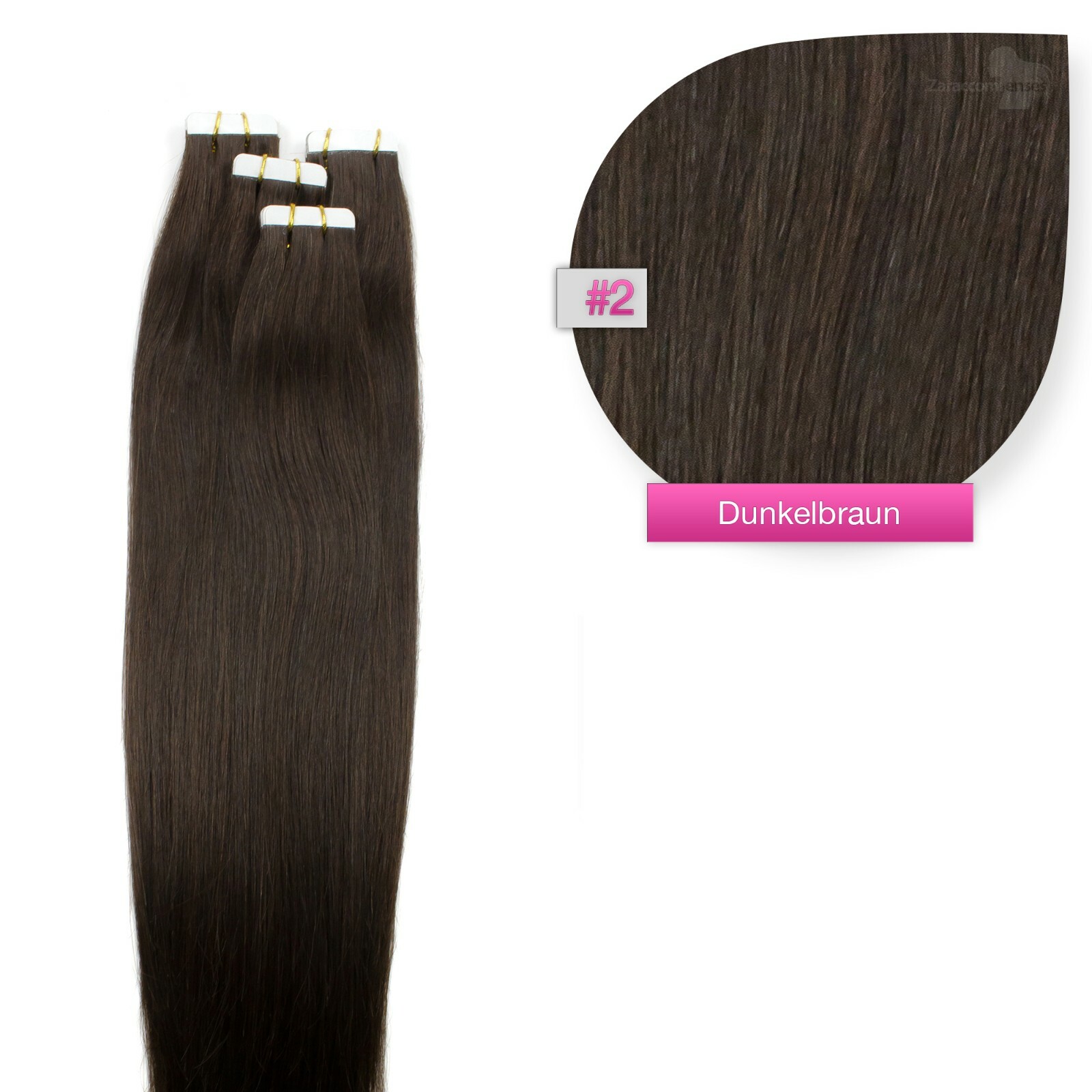 Dick 60 Tressen Tape In Remy Echthaar Extensions Haarverlängerung