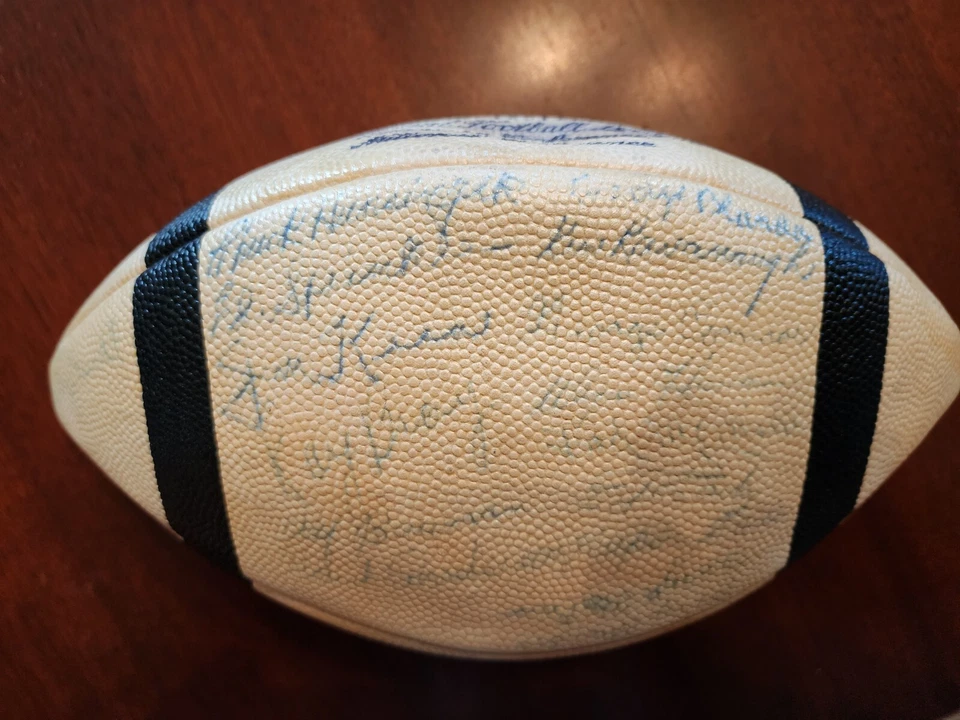 1950 Chicago Bears команды подписанный винтажный футбол, Джордж Халас, +25 Beckett Cert. - Изображение 4 из 4