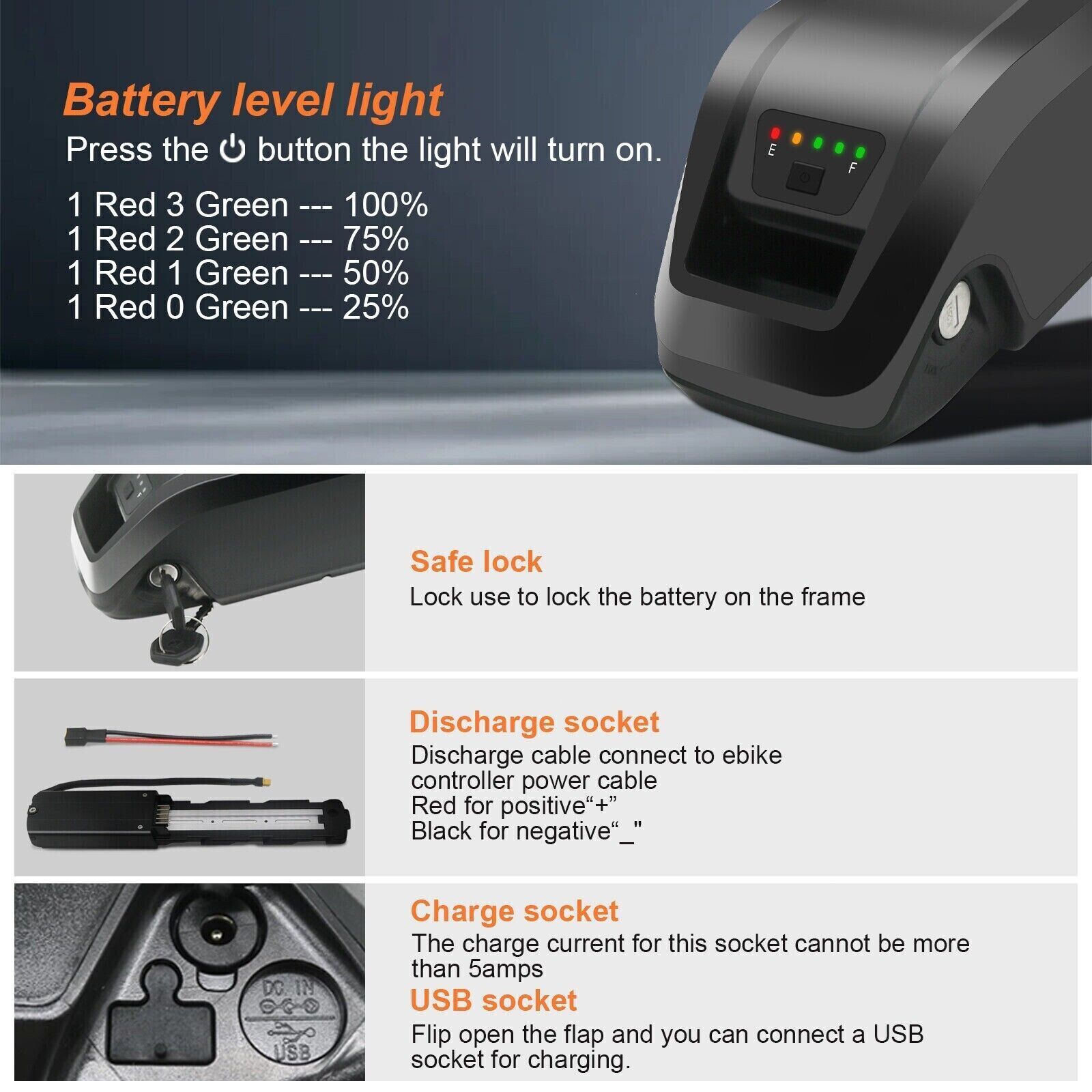 48V 15Ah Hailong Battery for 200W-1500W Ebike Electric Bike Lithium Battery BMS