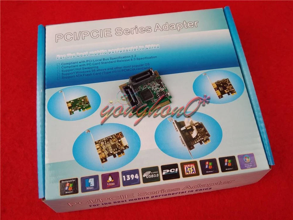 Controller Adapter Card Support 6Gb Mini PCI-Express to SATA iii 3.0 2 Port RAID - Image 2 of 4