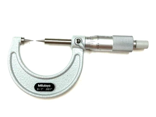 0-1" 15 DEGREE POINT MICROMETER .001" MIUTOTYO 112-177