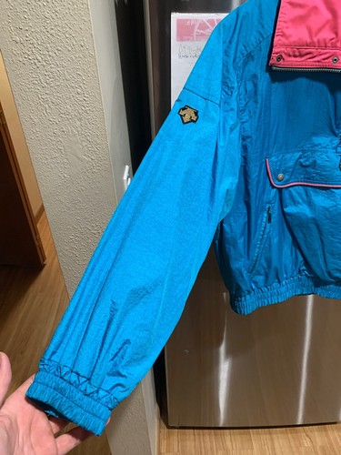 Vintage 1988 Descente Blue And Pink Cotton Candy Ski Jacket Rare - Picture 6 of 9