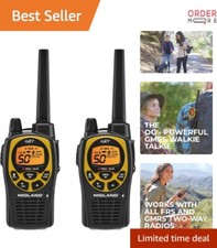 50 Channel GMRS Walkie Talkie Long Range Two-Way Radios Weather Alert Pack