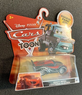 Disney Pixar Cars Toon Mattel #41 Heavy Metal Lightning McQueen