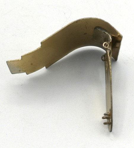 Pinza de bufanda pinza de bufanda soporte de tela años 60 chapado en oro - Imagen 4 de 4