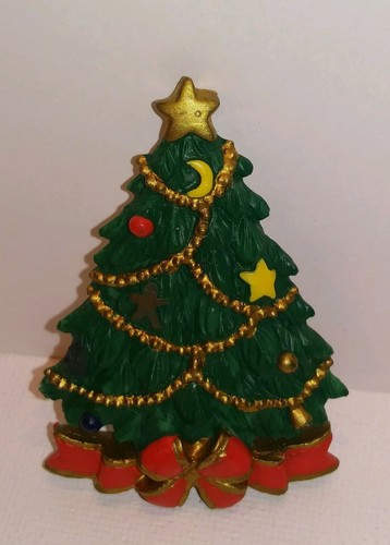 Vintage AGC Christmas Tree Pin Festive Holiday Jewelry Colorful 1990s  - Picture 4 of 11