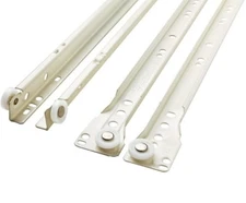 Bottom Mount Drawer Slide Liberty D68816C-W-TS 16-inch D688 Series White Metal