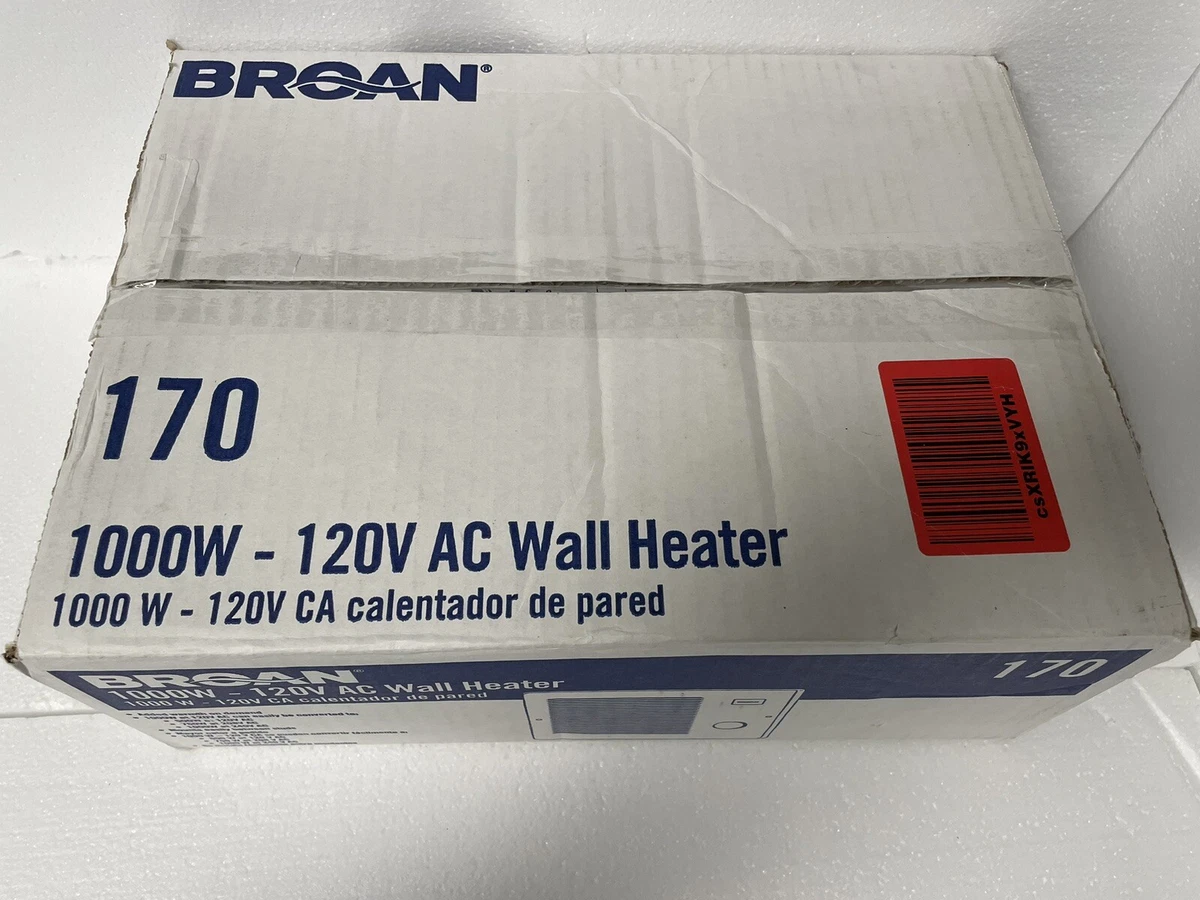 NEW Broan 170 Recessed Electric Wall-Mount Heater, Recessed Or Surface,  White 26715004430 | eBay
