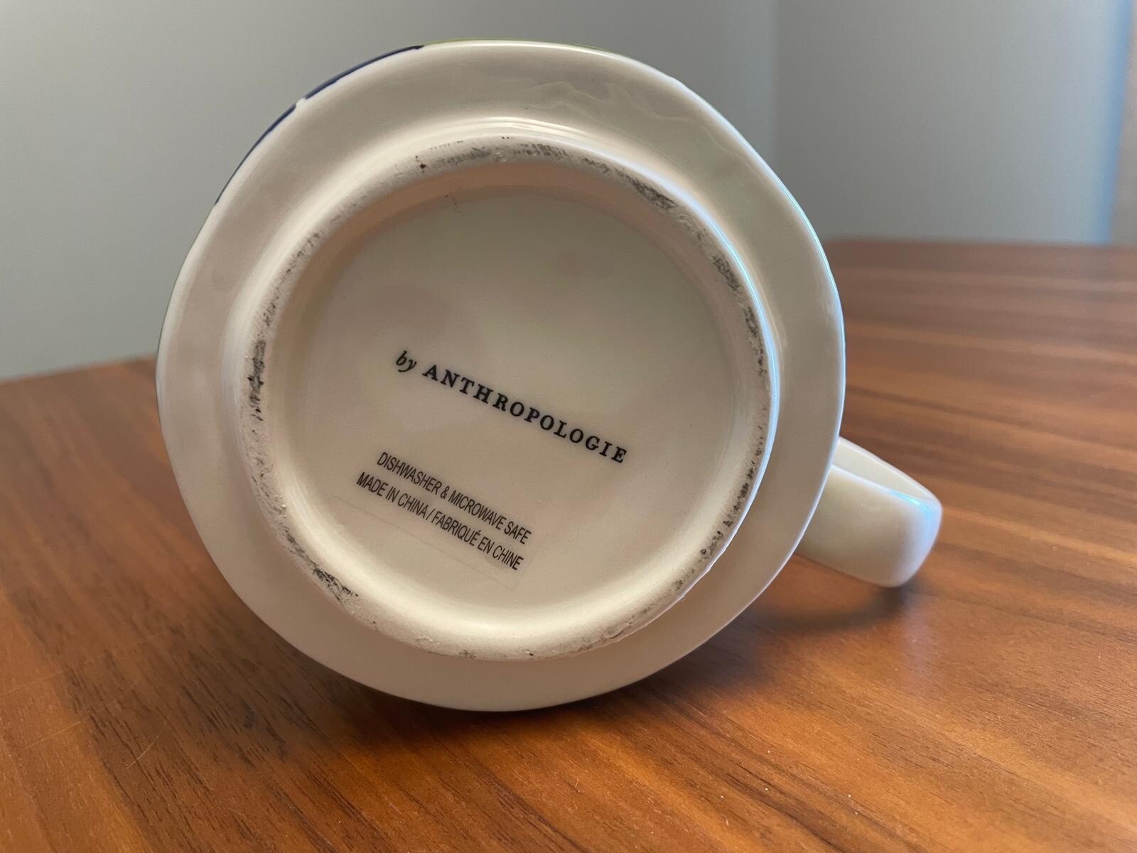 Anthropologie Festive Bistro Tile Monogram Letter ‘O’ Mug NEW