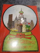 New York City Snowglobe Designer Greetings Christmas Card 5" x 7"
