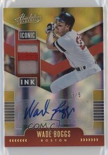 2020 Absolute Iconic Ink Materials Spectrum Gold 5/5 Wade Boggs Auto HOF w7p