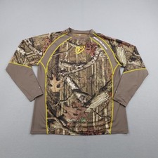 Scent Blocker Shirt Mens 2XL Brown Breakup Infinity Camo Base Layer One Hunting