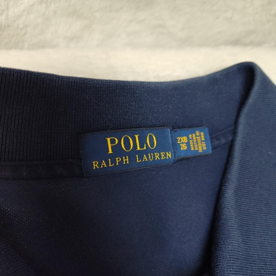 Polo Ralph Lauren Polo Shirt Mens Big 2XB Blue Stretch Cotton Pony Logo Casual thumbnail 6