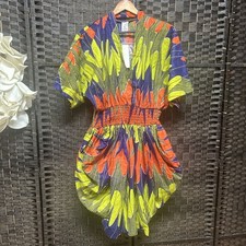 Kara Chic by Alf African Print Fit and Flare Bubble Skirt Dress NEW Size OSFM