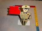 VINTAGE" SHELL GASOLINE SERVICE STATION" 12" METAL OIL BUSINESS CARD HOLDER SIGN