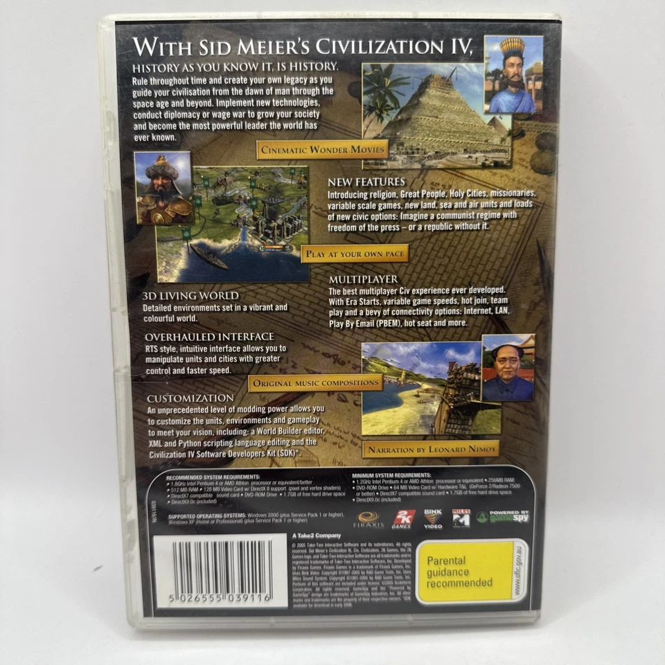 Sid Meier's Civilization 4 - PC DVD Game 2005 🔥🇦🇺 - Image 2 of 4