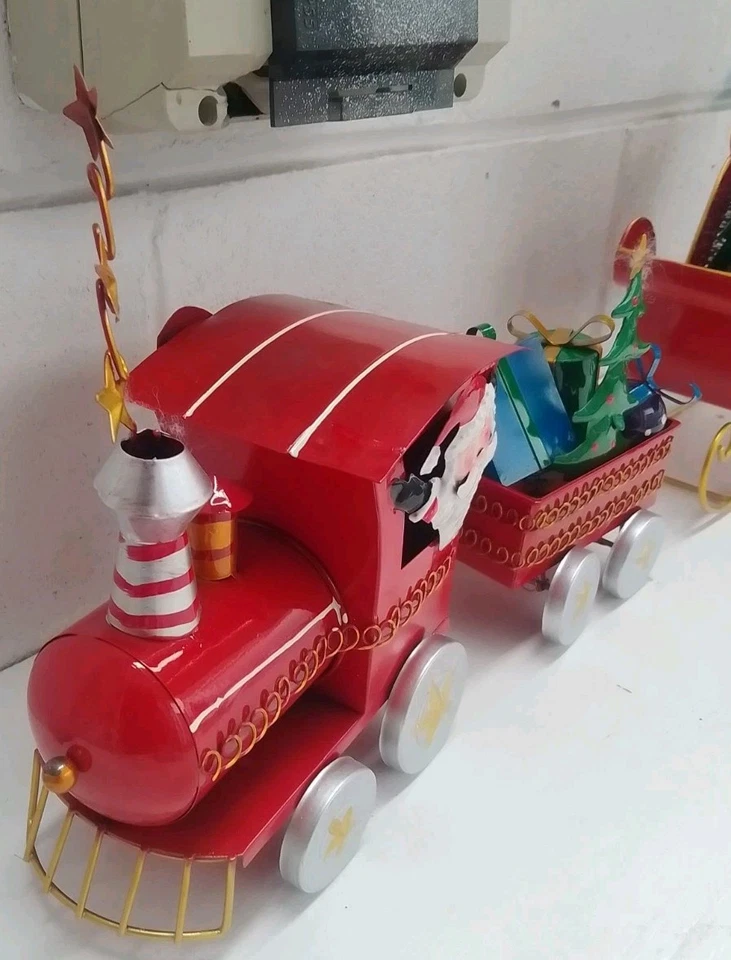 Santa Father Christmas Train And Sleigh Metal - Image 4 of 4