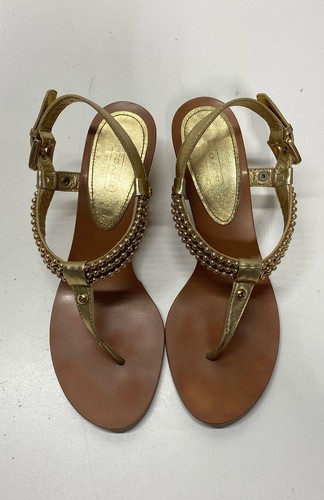 Sandali donna Coach Glenna zeppa metallizzata oro taglia 9M - Foto 6 di 8