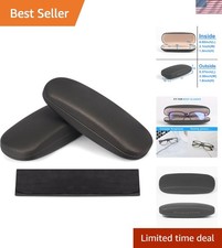 Versatile Black Eyeglasses Case - Fits All Standard Glasses with Luxe Protection