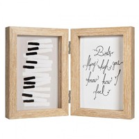 Henzo Holz-Doppelrahmen Piano 2 Fotos 13X18 Cm Beige