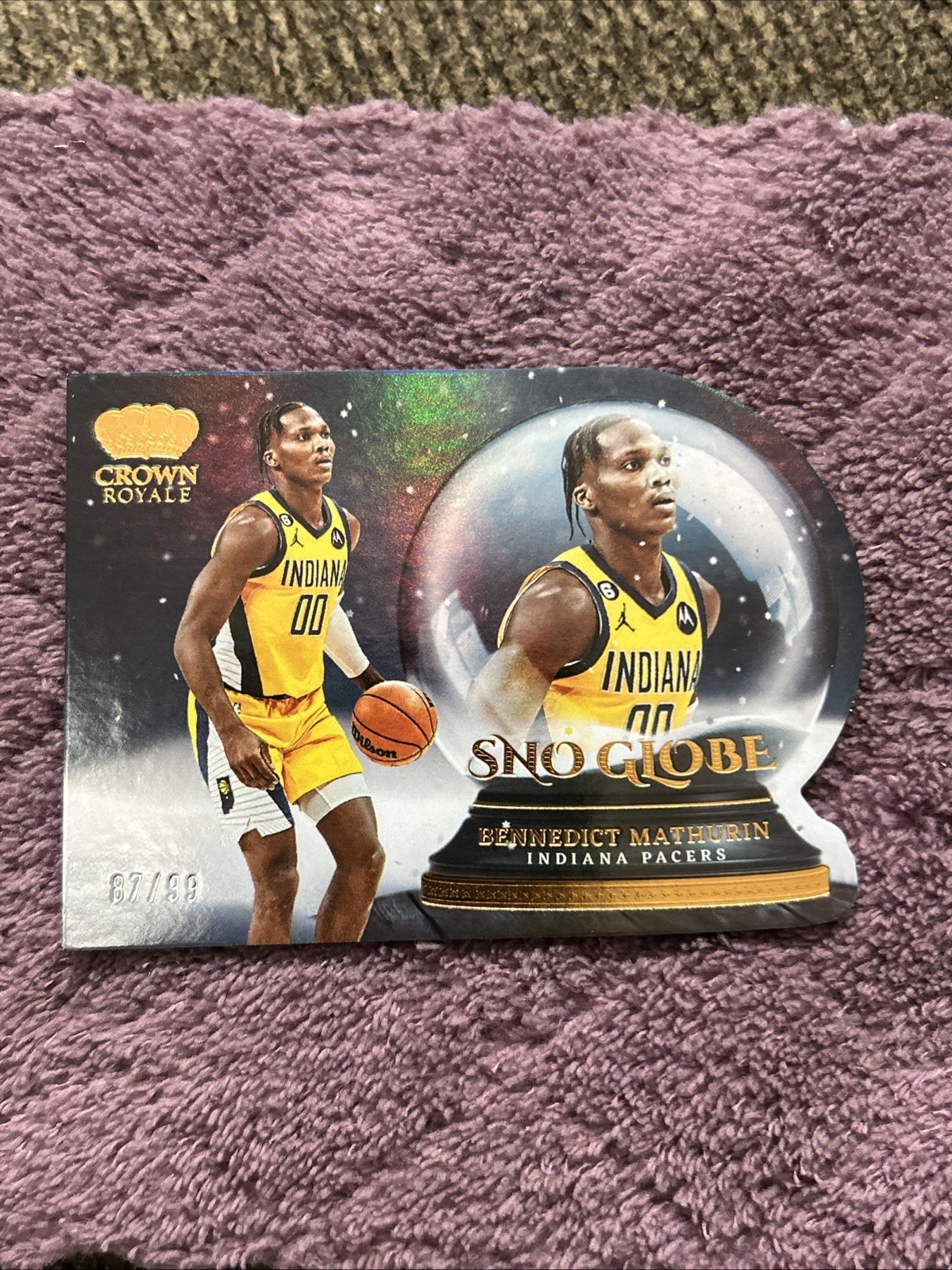 2022-23 Panini Crown Royale Sno Globe Bronze #20 Bennedict Mathurin RC /99