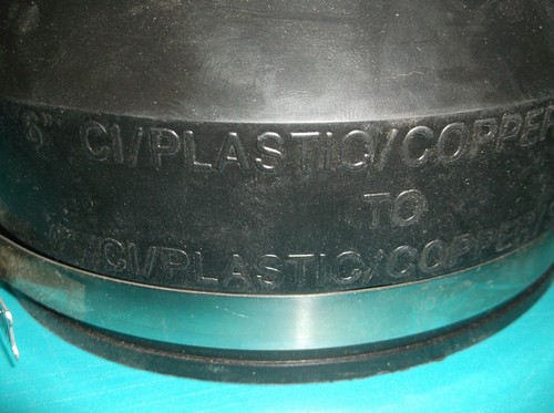 ACOPLAMIENTO FLEXIBLE VÁLVULA AMERICAN 6 PULGADAS X 4 PULGADAS ABRAZADERAS DE METAL NEGRO PLOMADO NUEVO - Imagen 6 de 10