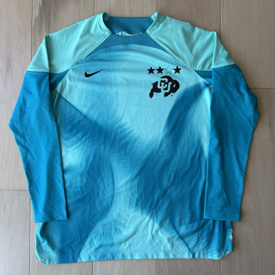Colorado Buffaloes Goalkeeper Jersey Women's XL Teal NCAA Soccer Nike NWT - Image 2 of 4