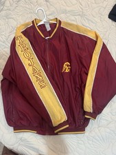 Vintage Y2K USC Team Edition Apparel Jacket USA MADE Nylon WindBreaker Zip Up XL