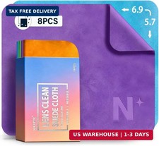 8-Pack Microfiber Lens Cleaning Cloth, Lint-Free  Scratch-Free  Instantly Clea