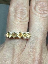 Citrin Ring Silber 925, Gr. 60