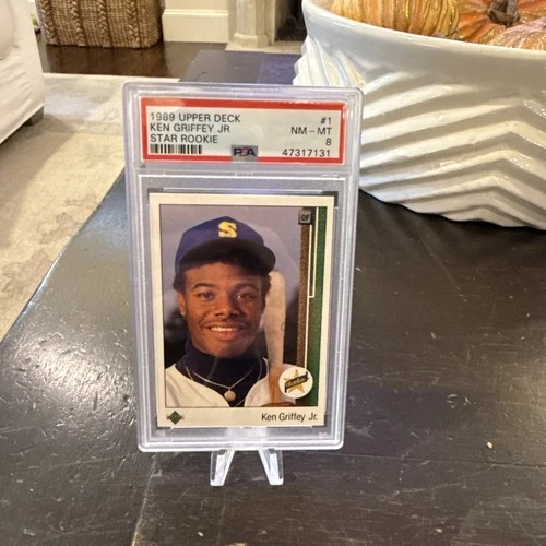 1989 Upper Deck Baseball Ken Griffey Jr Star Rookie #1 PSA 8