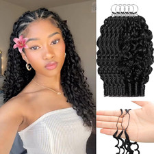 Miracle Knots Feather Crochet Hair Extensions for Black Women, 18 Inch 5 Packs 3