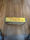 Vintage Coca-Cola Coke Yellow Wooden Bottle Crate Holds 24 Bottles 1962