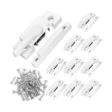 QWORK 10 Pack Sliding Window Sash Locks, Cam Action White Double Hu... Fast Ship